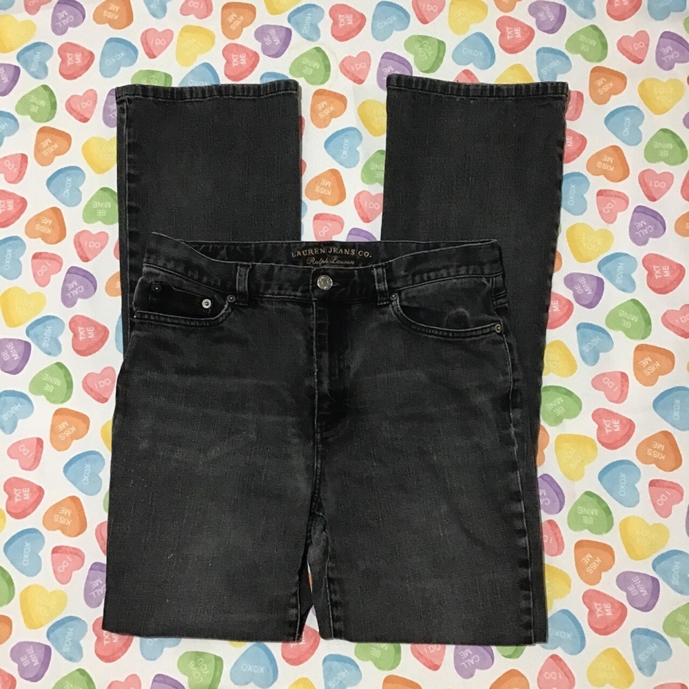 Lauren Jean Co by RL Women’s Black Straight Cut Denim Jeans